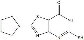 5-mercapto-2-pyrrolidin-1-yl[1,3]thiazolo[4,5-d]pyrimidin-7(6H)-one Struktur