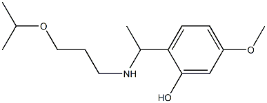 5-methoxy-2-(1-{[3-(propan-2-yloxy)propyl]amino}ethyl)phenol Struktur