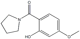 5-methoxy-2-(pyrrolidin-1-ylcarbonyl)phenol Struktur