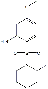 5-methoxy-2-[(2-methylpiperidine-1-)sulfonyl]aniline Struktur