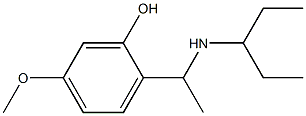 5-methoxy-2-[1-(pentan-3-ylamino)ethyl]phenol Struktur