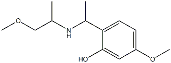 5-methoxy-2-{1-[(1-methoxypropan-2-yl)amino]ethyl}phenol Struktur