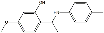 5-methoxy-2-{1-[(4-methylphenyl)amino]ethyl}phenol Struktur