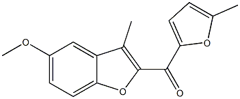 5-methoxy-3-methyl-2-[(5-methylfuran-2-yl)carbonyl]-1-benzofuran Struktur