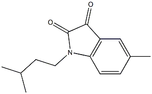 5-methyl-1-(3-methylbutyl)-2,3-dihydro-1H-indole-2,3-dione Struktur