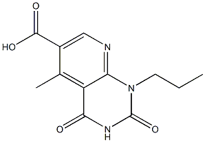 5-methyl-2,4-dioxo-1-propyl-1H,2H,3H,4H-pyrido[2,3-d]pyrimidine-6-carboxylic acid Struktur