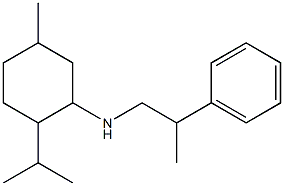 5-methyl-N-(2-phenylpropyl)-2-(propan-2-yl)cyclohexan-1-amine Struktur