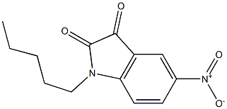 5-nitro-1-pentyl-2,3-dihydro-1H-indole-2,3-dione Struktur