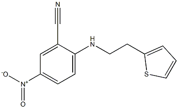 5-nitro-2-{[2-(thiophen-2-yl)ethyl]amino}benzonitrile Struktur