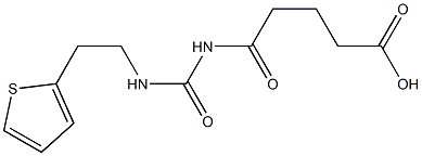 5-oxo-5-({[2-(thiophen-2-yl)ethyl]carbamoyl}amino)pentanoic acid Struktur