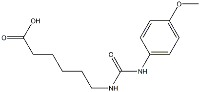 6-({[(4-methoxyphenyl)amino]carbonyl}amino)hexanoic acid Struktur