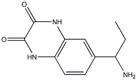 6-(1-aminopropyl)-1,2,3,4-tetrahydroquinoxaline-2,3-dione Struktur