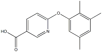 6-(2,3,5-trimethylphenoxy)pyridine-3-carboxylic acid Struktur