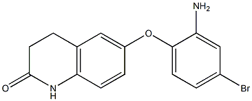 6-(2-amino-4-bromophenoxy)-1,2,3,4-tetrahydroquinolin-2-one Struktur