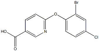 6-(2-bromo-4-chlorophenoxy)nicotinic acid Struktur