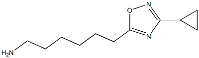 6-(3-cyclopropyl-1,2,4-oxadiazol-5-yl)hexan-1-amine Struktur