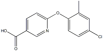 6-(4-chloro-2-methylphenoxy)pyridine-3-carboxylic acid Struktur