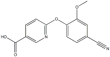 6-(4-cyano-2-methoxyphenoxy)nicotinic acid Struktur