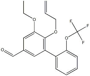 6-(allyloxy)-5-ethoxy-2'-(trifluoromethoxy)-1,1'-biphenyl-3-carbaldehyde Struktur