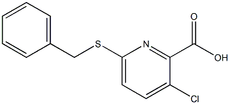 6-(benzylsulfanyl)-3-chloropyridine-2-carboxylic acid Struktur