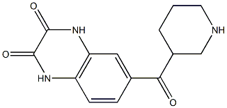 6-(piperidin-3-ylcarbonyl)-1,4-dihydroquinoxaline-2,3-dione Struktur