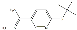 6-(tert-butylsulfanyl)-N'-hydroxypyridine-3-carboximidamide Struktur