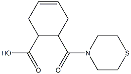 6-(thiomorpholin-4-ylcarbonyl)cyclohex-3-ene-1-carboxylic acid Struktur