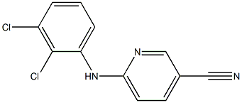 6-[(2,3-dichlorophenyl)amino]pyridine-3-carbonitrile Struktur