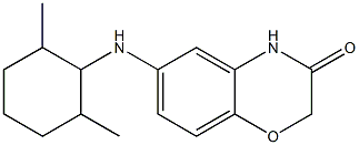 6-[(2,6-dimethylcyclohexyl)amino]-3,4-dihydro-2H-1,4-benzoxazin-3-one Struktur