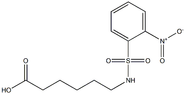 6-[(2-nitrobenzene)sulfonamido]hexanoic acid Struktur