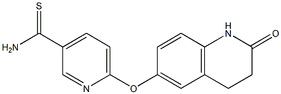 6-[(2-oxo-1,2,3,4-tetrahydroquinolin-6-yl)oxy]pyridine-3-carbothioamide Struktur