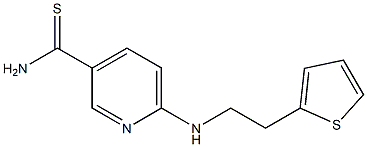 6-[(2-thien-2-ylethyl)amino]pyridine-3-carbothioamide Struktur