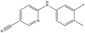 6-[(3-fluoro-4-methylphenyl)amino]pyridine-3-carbonitrile Struktur