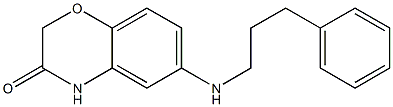 6-[(3-phenylpropyl)amino]-3,4-dihydro-2H-1,4-benzoxazin-3-one Struktur