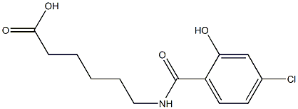 6-[(4-chloro-2-hydroxybenzoyl)amino]hexanoic acid Struktur