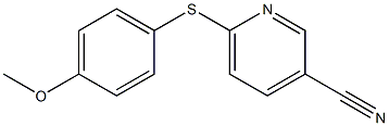 6-[(4-methoxyphenyl)sulfanyl]pyridine-3-carbonitrile Struktur