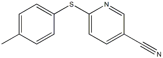 6-[(4-methylphenyl)sulfanyl]pyridine-3-carbonitrile Struktur