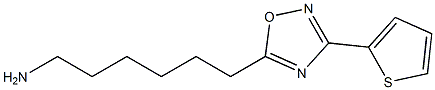 6-[3-(thiophen-2-yl)-1,2,4-oxadiazol-5-yl]hexan-1-amine Struktur