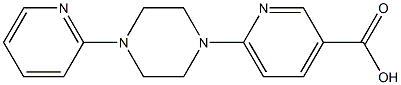 6-[4-(pyridin-2-yl)piperazin-1-yl]pyridine-3-carboxylic acid Struktur