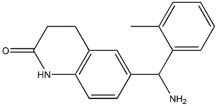 6-[amino(2-methylphenyl)methyl]-1,2,3,4-tetrahydroquinolin-2-one Struktur