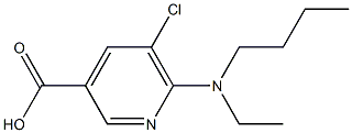 6-[butyl(ethyl)amino]-5-chloropyridine-3-carboxylic acid Struktur