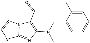 6-[methyl(2-methylbenzyl)amino]imidazo[2,1-b][1,3]thiazole-5-carbaldehyde Struktur