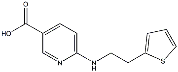 6-{[2-(thiophen-2-yl)ethyl]amino}pyridine-3-carboxylic acid Struktur