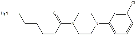 6-amino-1-[4-(3-chlorophenyl)piperazin-1-yl]hexan-1-one Struktur