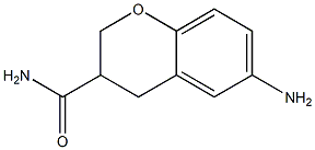 6-amino-3,4-dihydro-2H-1-benzopyran-3-carboxamide Struktur