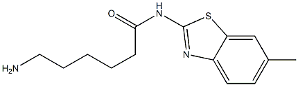 6-amino-N-(6-methyl-1,3-benzothiazol-2-yl)hexanamide Struktur