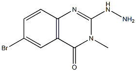 6-bromo-2-hydrazino-3-methylquinazolin-4(3H)-one Struktur