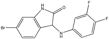 6-bromo-3-[(3,4-difluorophenyl)amino]-2,3-dihydro-1H-indol-2-one Struktur