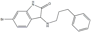 6-bromo-3-[(3-phenylpropyl)amino]-2,3-dihydro-1H-indol-2-one Struktur