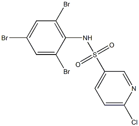 6-chloro-N-(2,4,6-tribromophenyl)pyridine-3-sulfonamide Struktur